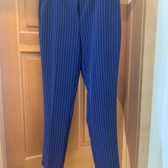 🔴REDUCED‼️💥EUC💥 Chico's Navy Striped Ankle Pants - Size 0 (US standard Size 4)✨ - Picture 9 of 15
